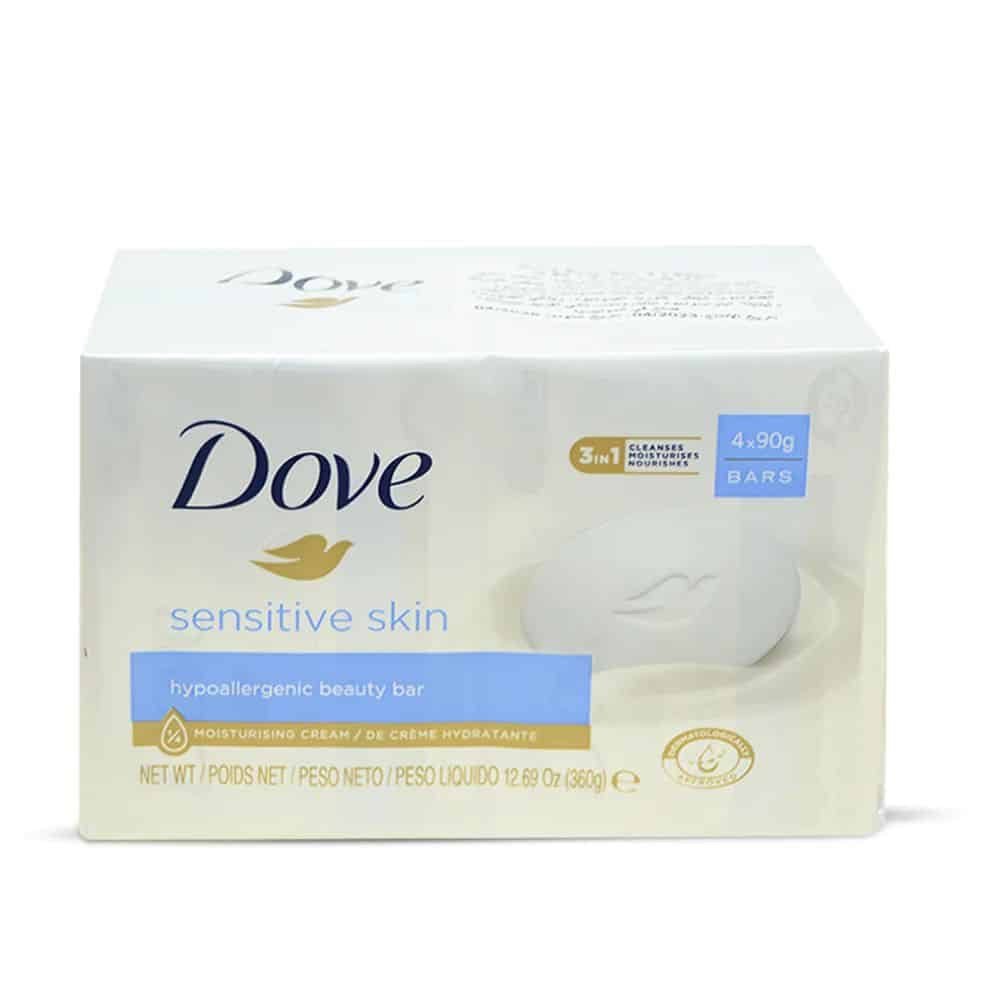 Dove – Sensitive Skin Hypollergenic Beauty Bar Soap (90g*4)