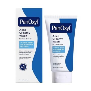PanOxyl Acne Creamy Wash Benzoyl Peroxide 4% Daily Control (New Look) -170g (6oz)