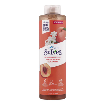 St Ives Fresh Peach & Jasmine Exfoliating Body Wash 650ml