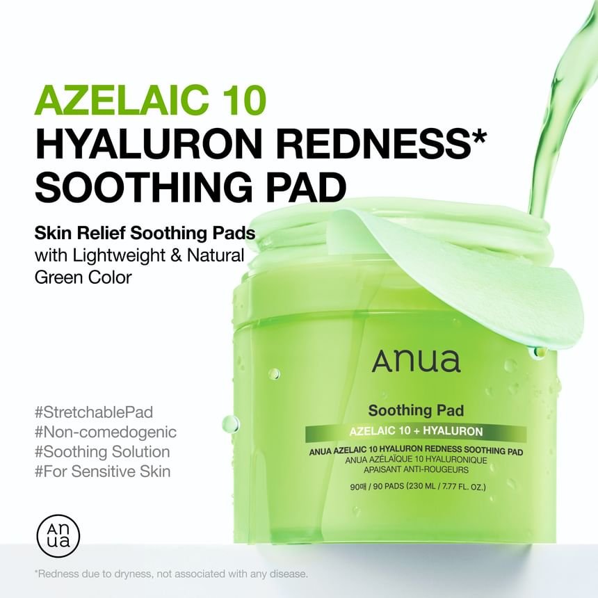 Anua Azelaic 10 Hyaluron Redness Soothing Pad - Image 2