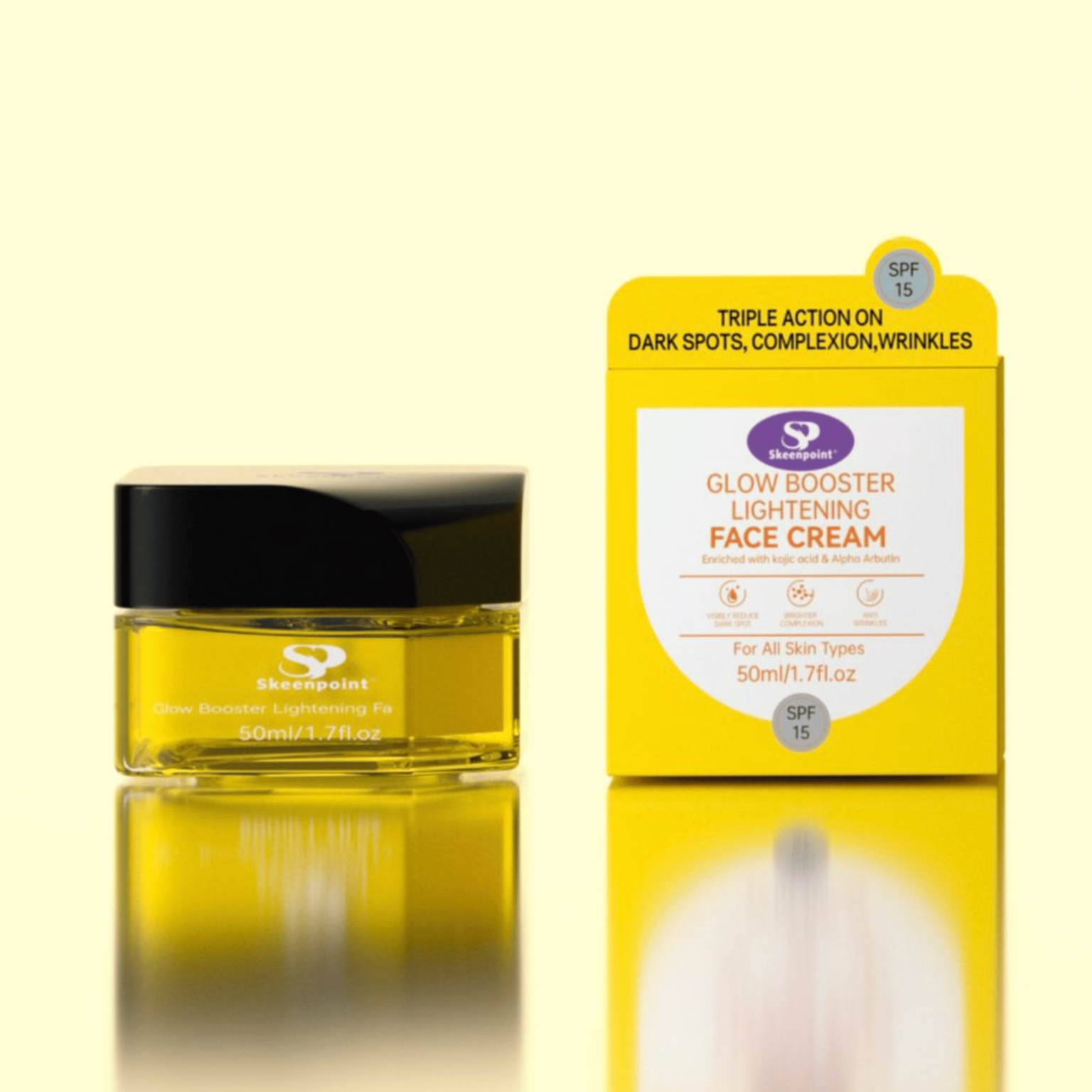 Glow Booster Lightening Face Cream β Dark Spot & Complexion Correcting Formula with Alpha Arbutin & Kojic Acid