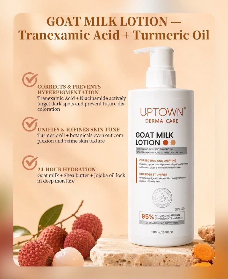 Uptown Derma Care Goatmilk Lotion (Correcting And Unifying) 500ml - Image 2
