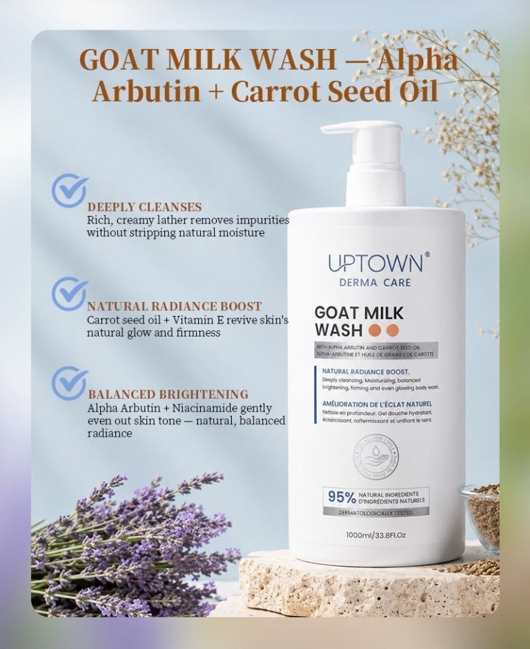 Uptown Derma Care Goat Milk Wash (Natural Radiance Boost) 1000ml - Image 2