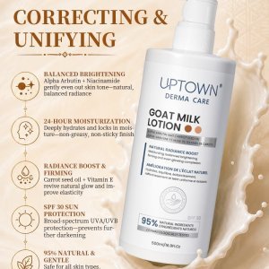 Uptown Derma Care Goat Milk Lotion (Natural Radiance Boost) 500ml - Image 2