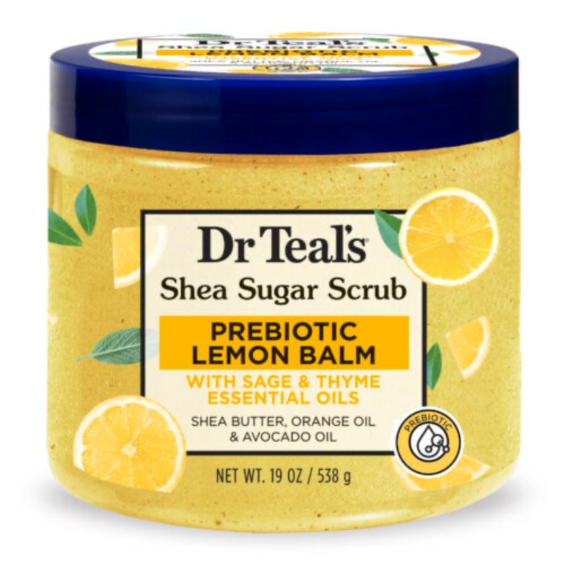 Dr Teals Shea Sugar Scrub with Prebiotic Lemon Balm & Essential Oils