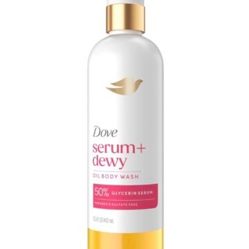 Dove Serum+ Dewy Shower Oil Body Wash, Coconut & Geranium Oil, 452ml